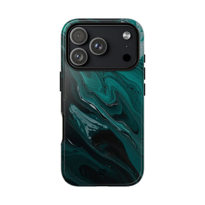 TEAL PAINT SWIRL | Tough Phone Case