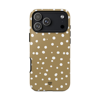 DARK BEIGE DOTS | Tough Phone Case
