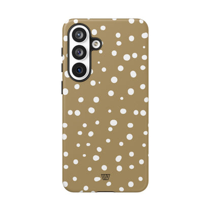 DARK BEIGE DOTS | Tough Phone Case