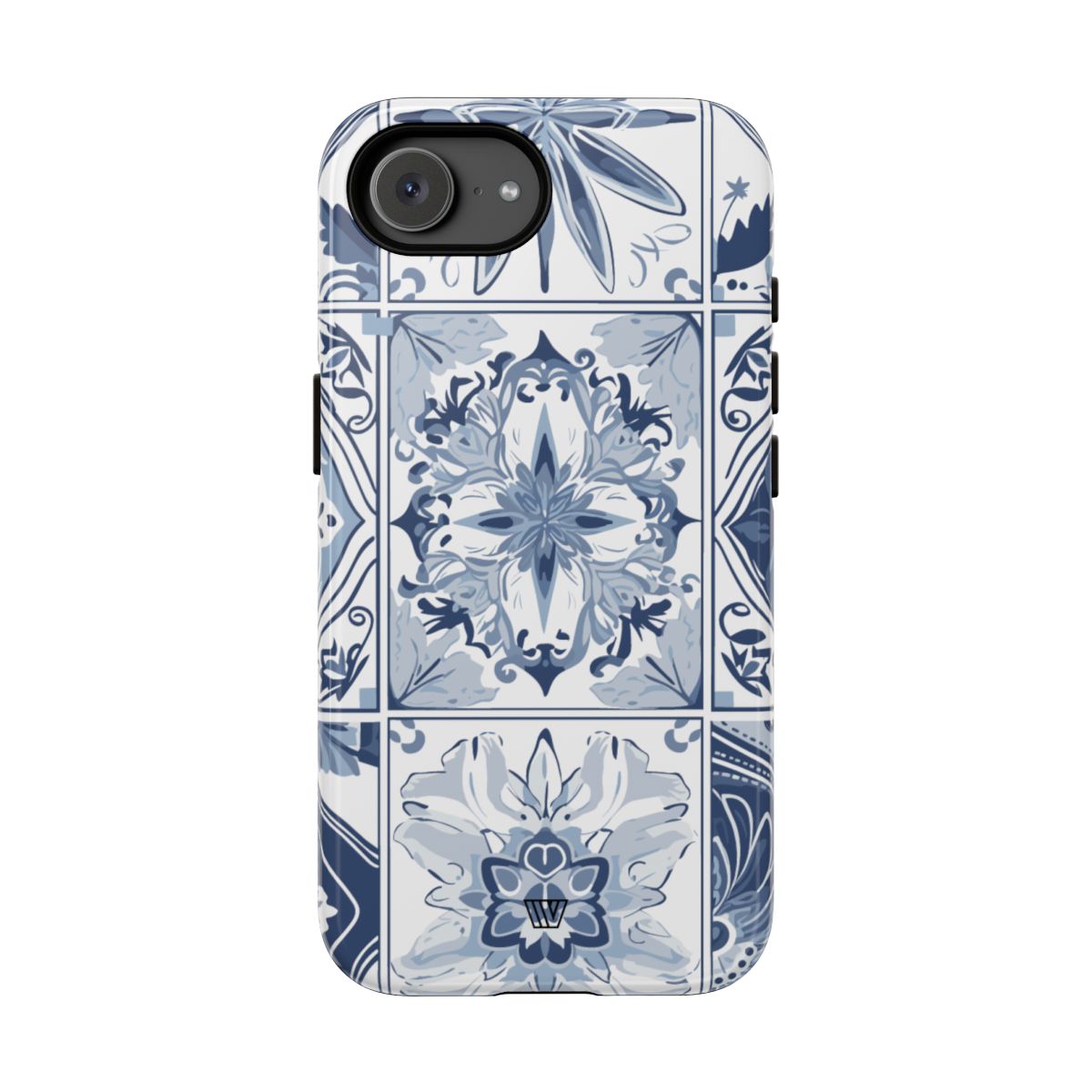 BLUE WHITE TILE | Tough Phone Case