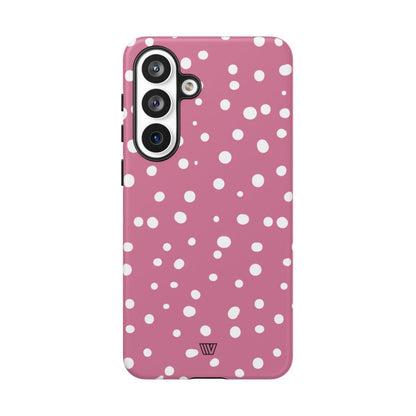 BLUSH RED DOTS | Tough Phone Case