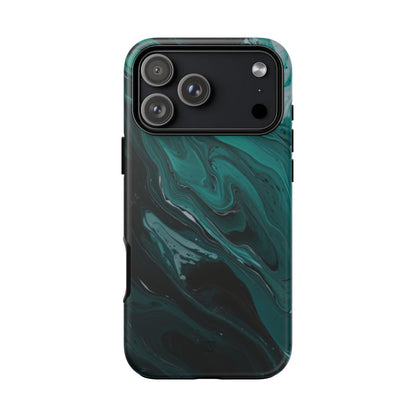TEAL PAINT SWIRL | Tough Phone Case