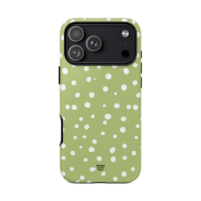 PALE OLIVE DOTS | Tough Phone Case