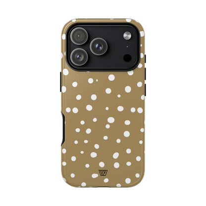 DARK BEIGE DOTS | Tough Phone Case