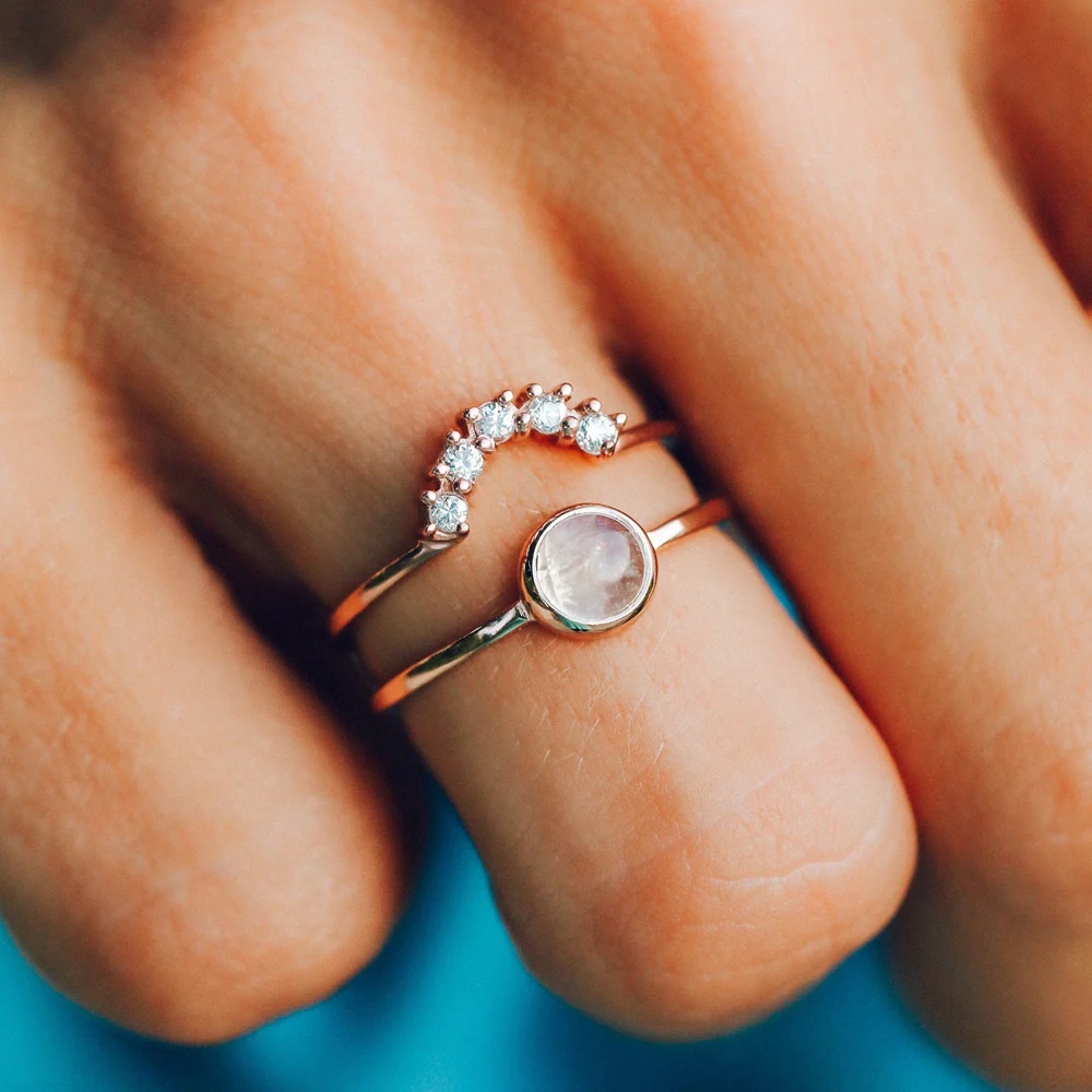 Rose Gold Nesting Ring Set