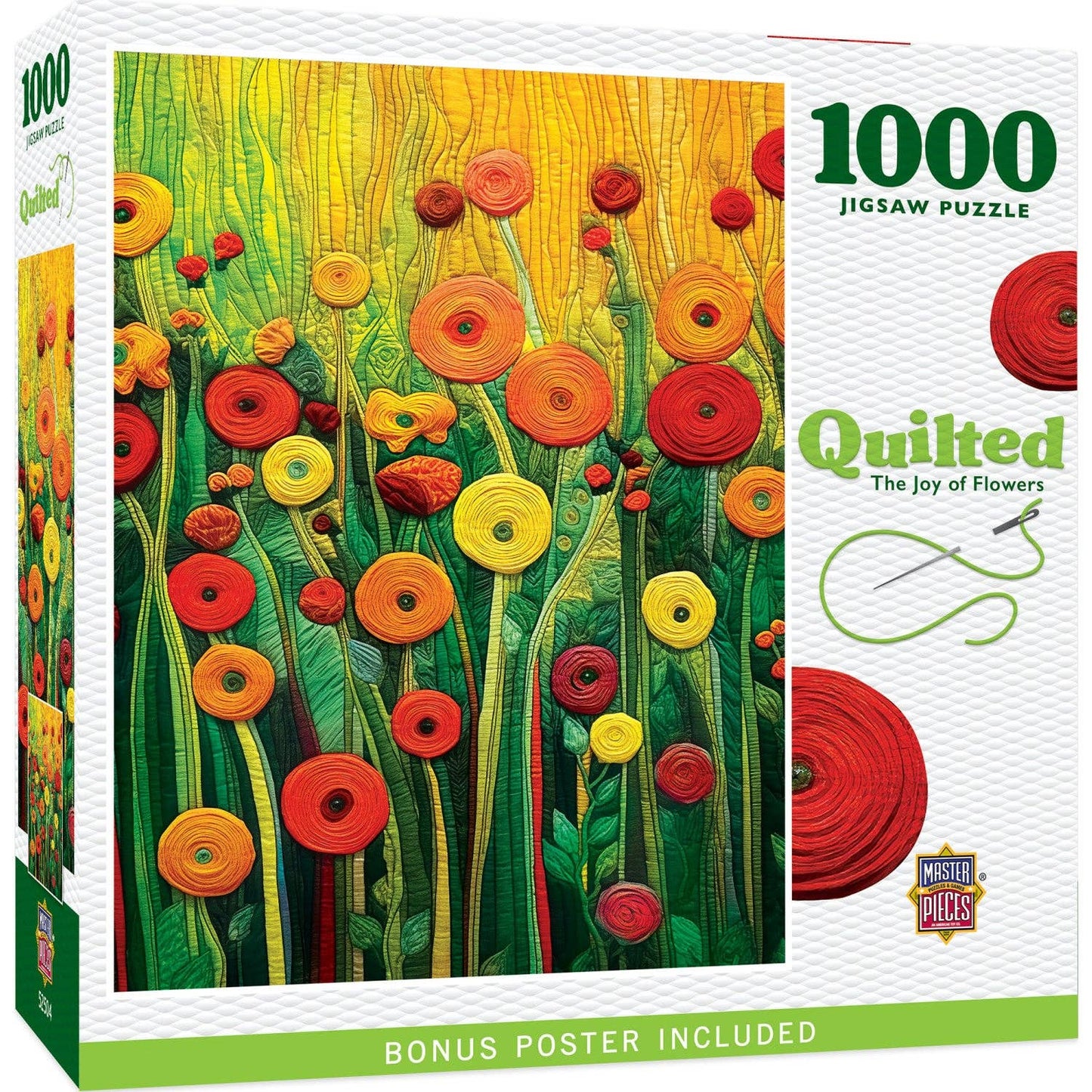 Quilted - The Joy of Flowers 1000 Piece Puzzle by Masterpieces Puzzles