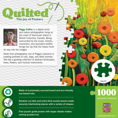 Quilted - The Joy of Flowers 1000 Piece Puzzle by Masterpieces Puzzles