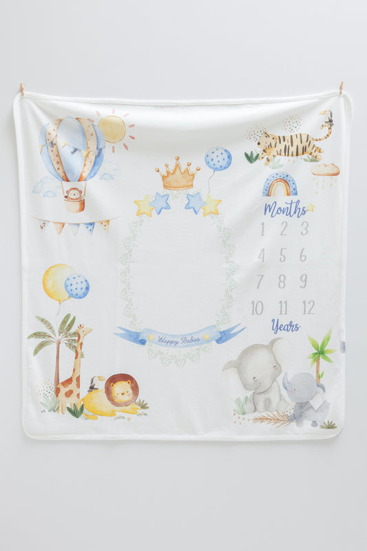 Safari Milestone Blanket