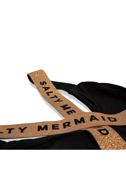 Banded One-Piece | My Private Jet Black / Rose Gold