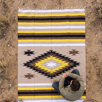 Classic Brown & Gold XL Diamond Blanket