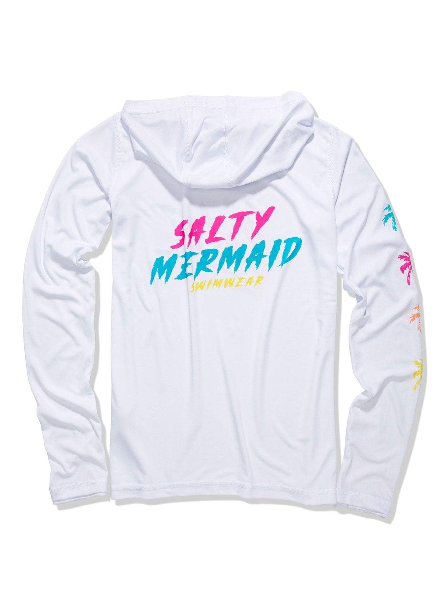 'Seas The Day' UPF 50+ Hooded Long Sleeve | White Solar