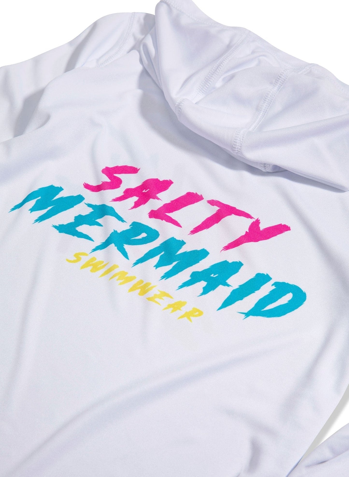'Seas The Day' UPF 50+ Hooded Long Sleeve | White Solar