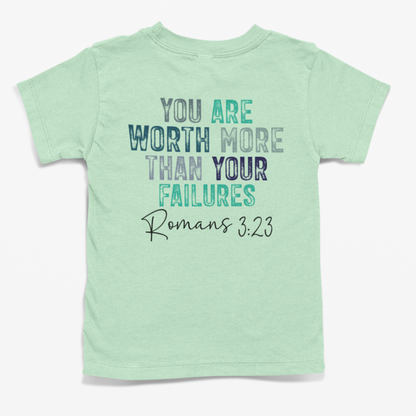 Romoan 3:23 - Worth More Youth & Toddler Graphic Tee