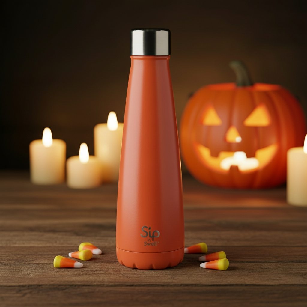 Candy Corn Orange Stainless Steel Water Bottle