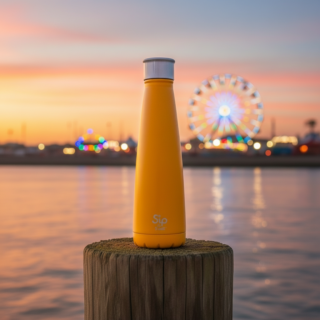 Orange Cream Taffy Stainless Steel Water Bottle