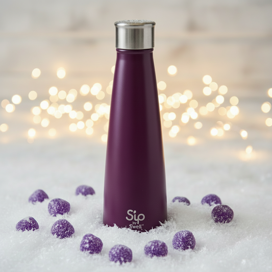 Purple Gumdrop Stainless Steel Water Bottle