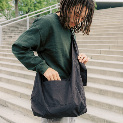 Black - Large Slouchy Shoulder Bag