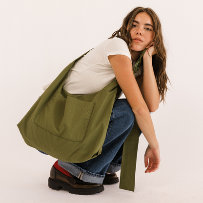 Olive - Large Slouchy Shoulder Bag