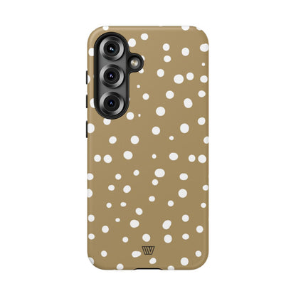 DARK BEIGE DOTS | Tough Phone Case