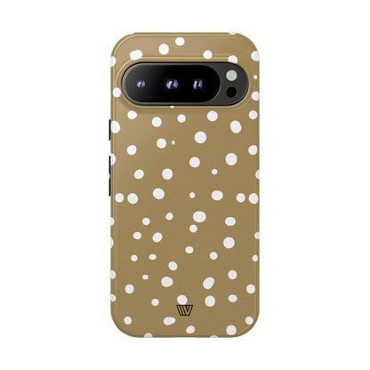 DARK BEIGE DOTS | Tough Phone Case