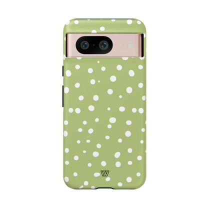 PALE OLIVE DOTS | Tough Phone Case