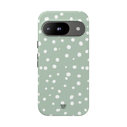 PASTEL GREEN DOTS | Tough Phone Case