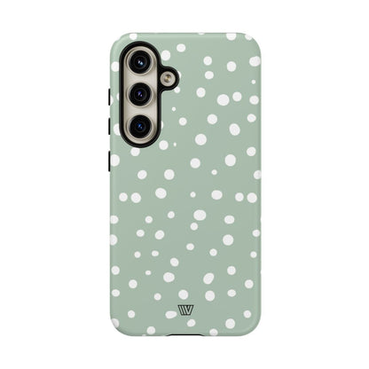 PASTEL GREEN DOTS | Tough Phone Case