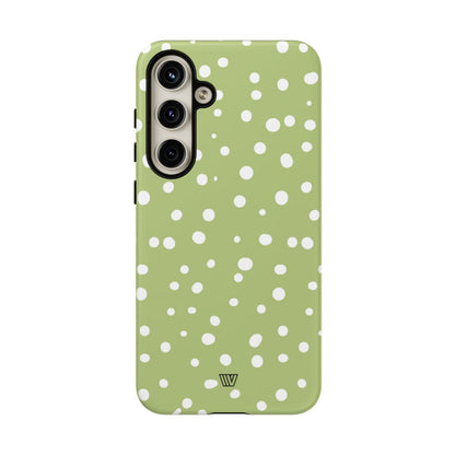 PALE OLIVE DOTS | Tough Phone Case