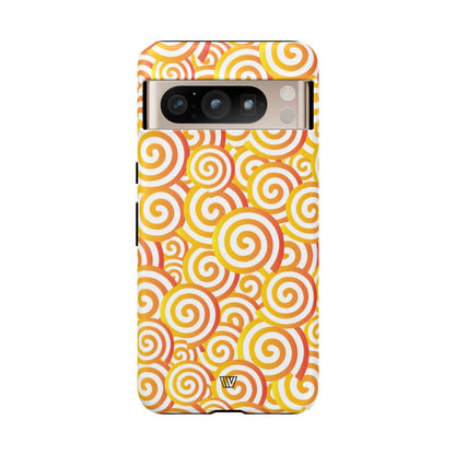 ABSTRACT SPIRAL ORANGE | Tough Phone Case