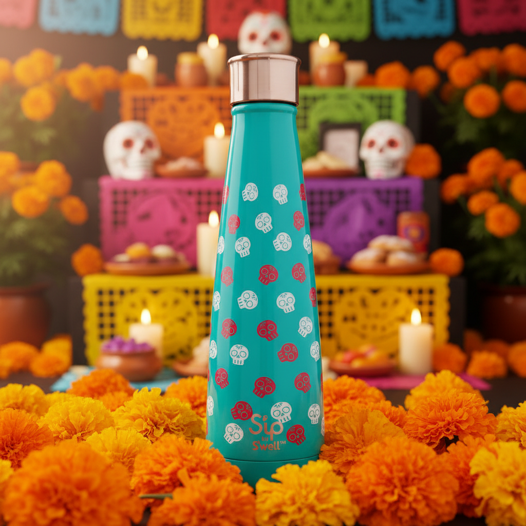 Sugar Skulls Stainless Steel Water Bottle