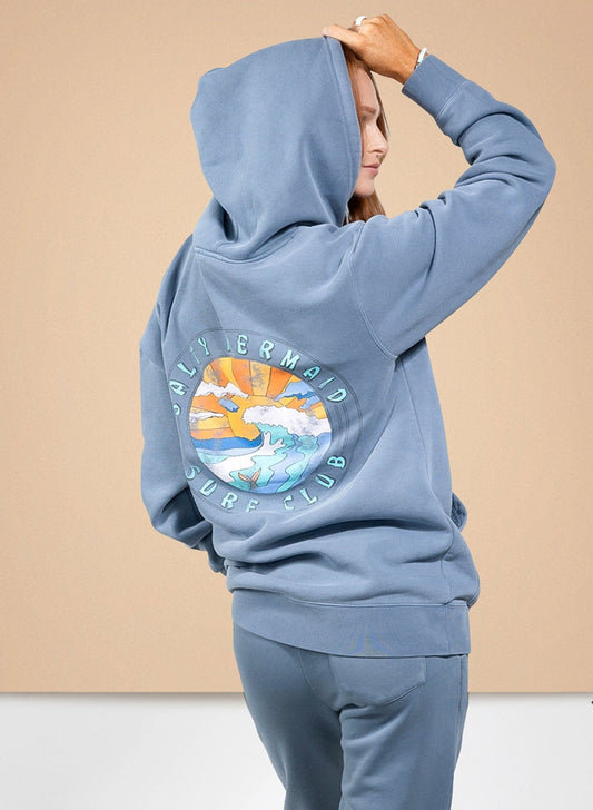 'Surf Club' Hoodie | Slate Blue