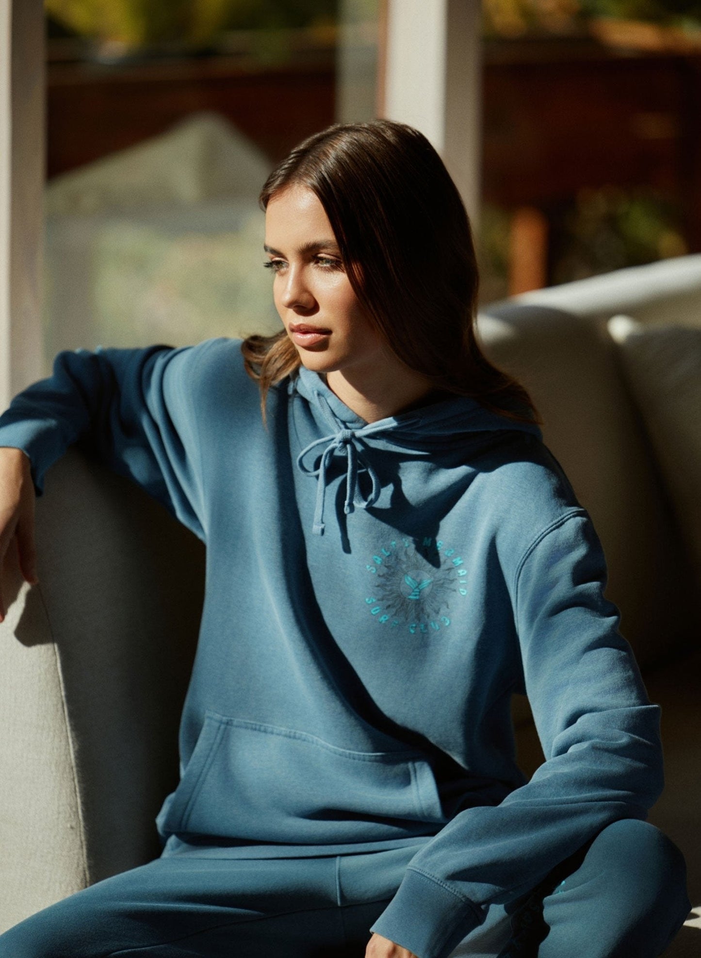 'Surf Club' Hoodie | Slate Blue