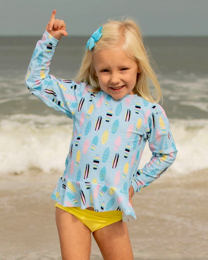 Girls Surf's Up Girls  Sun Shirt and Swim Bottom Set