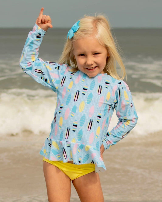 Girls Surf's Up Girls  Sun Shirt and Swim Bottom Set