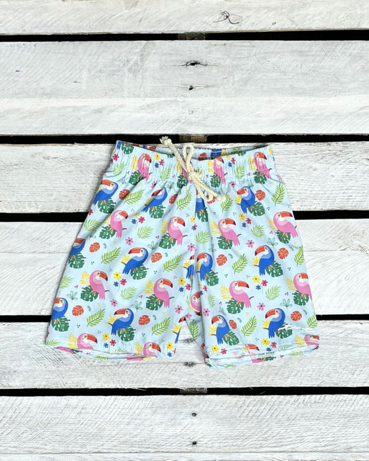 Too Cute Toucan Swim Trunks