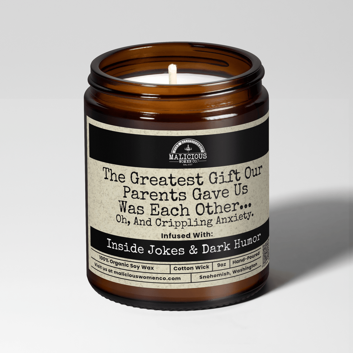 The Greatest Gift Our Parents Gave Us Was Each Other. | Scent: Butter Pecan Crunch | 9oz Family Candle | Malicious Women Co