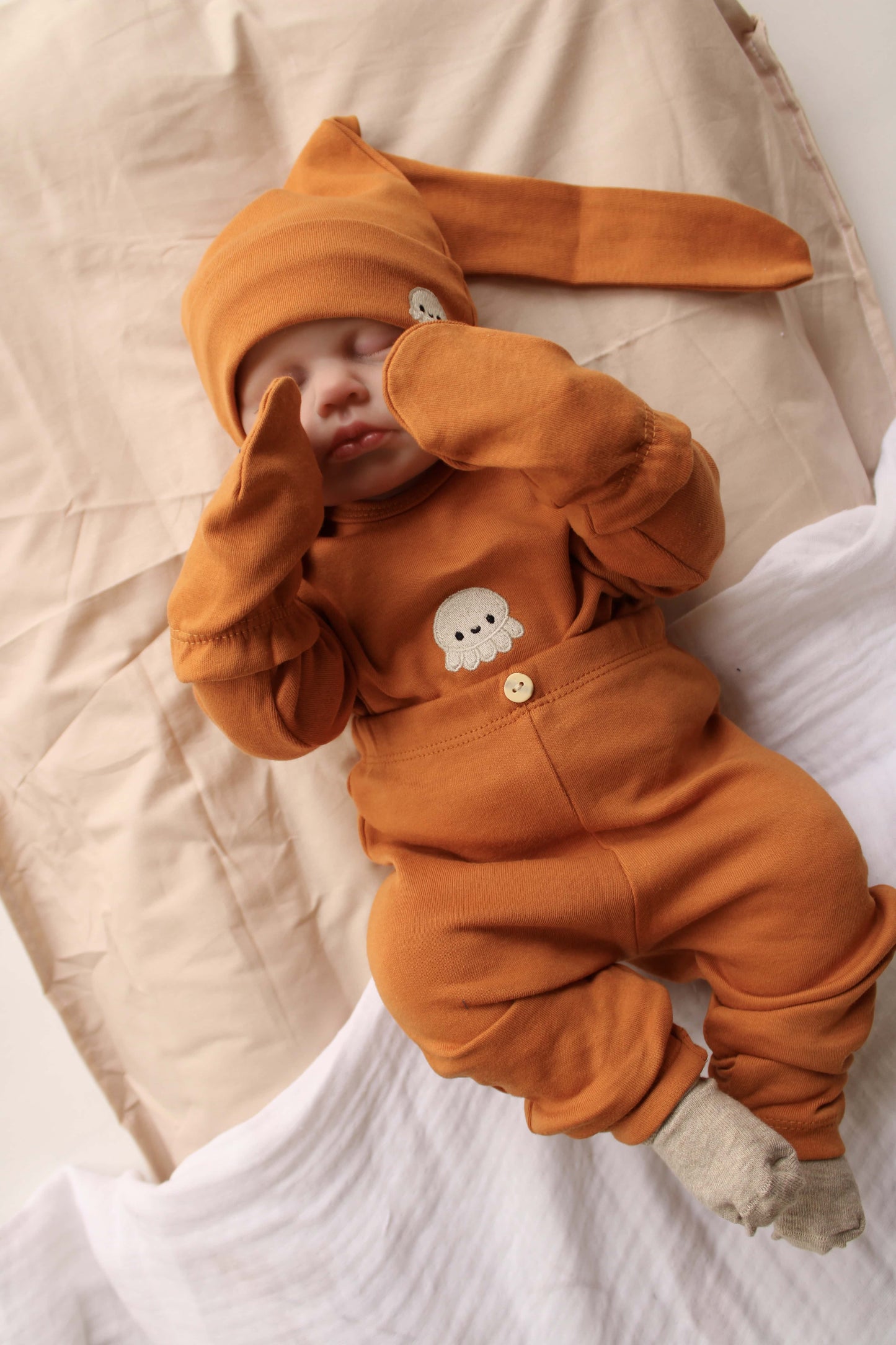 Octopus Patterned 5 Piece Newborn Set