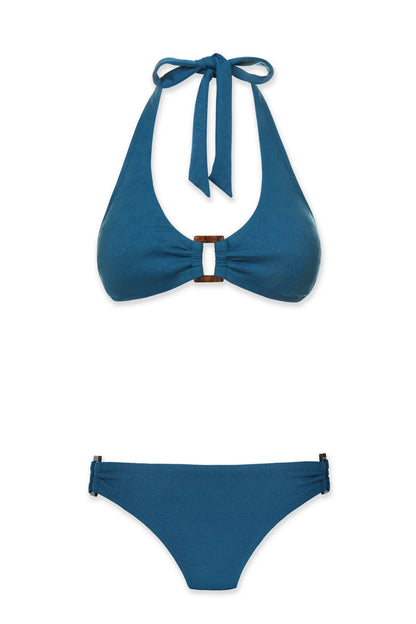 Tortoise Hipster  |  Jacquard Textured Marine Blue