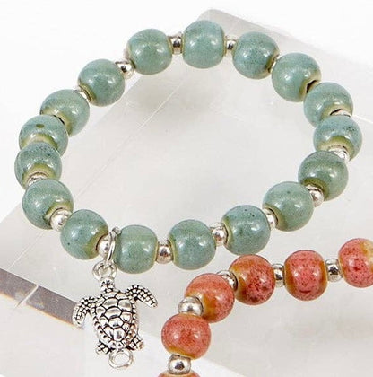 Coastal Clay Bead Charm Bracelet