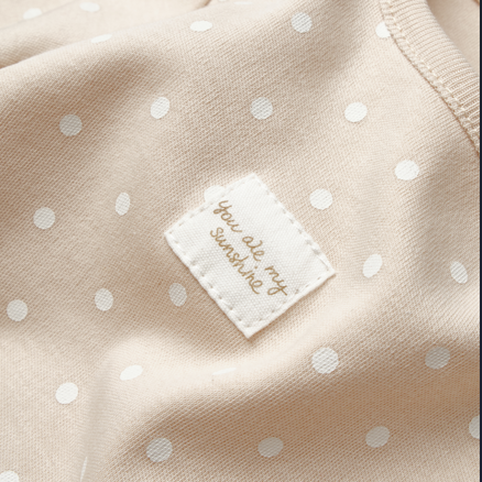 Brown Long Sleeve Polka Dot Organic