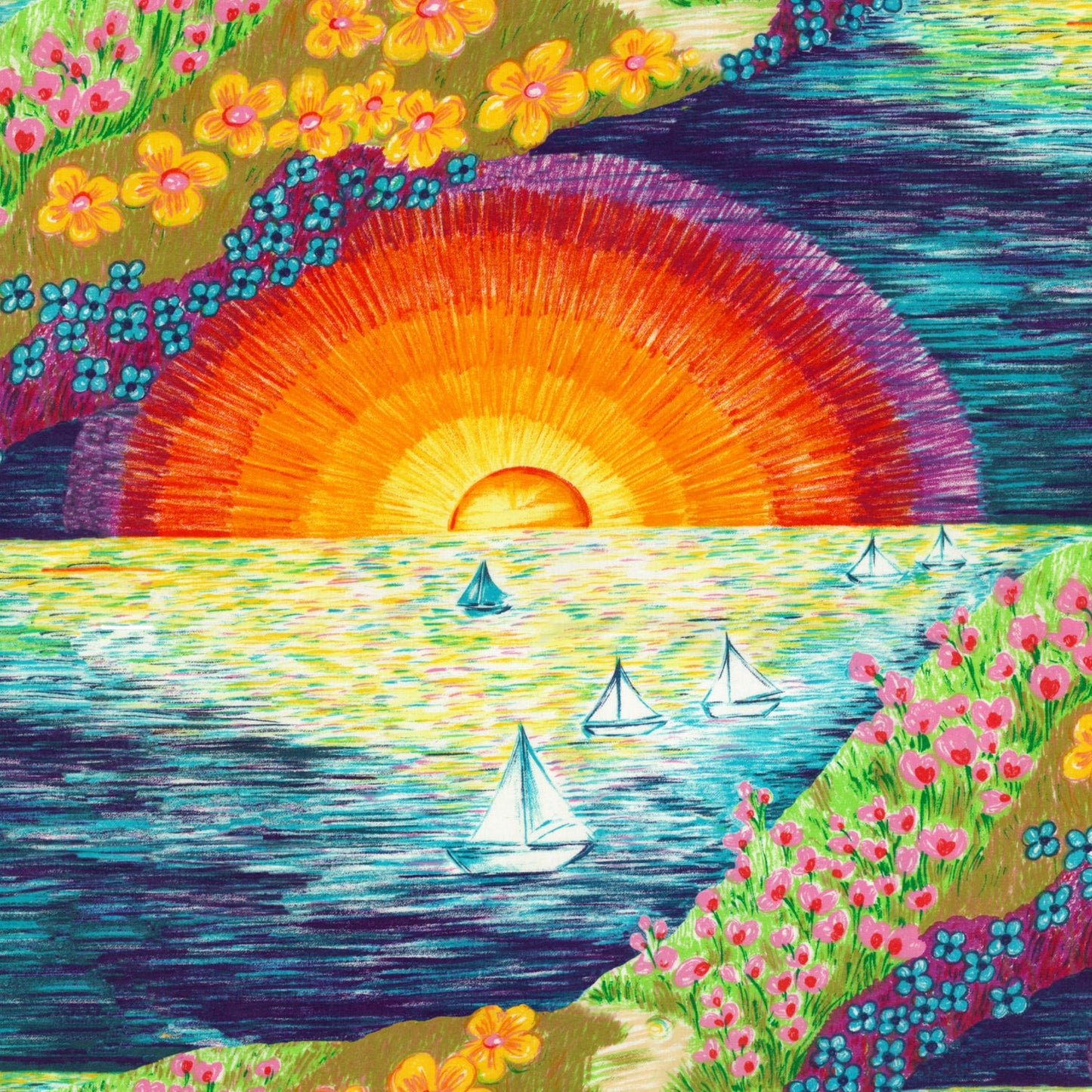 Farmers' Market Bag - Sunset Sail