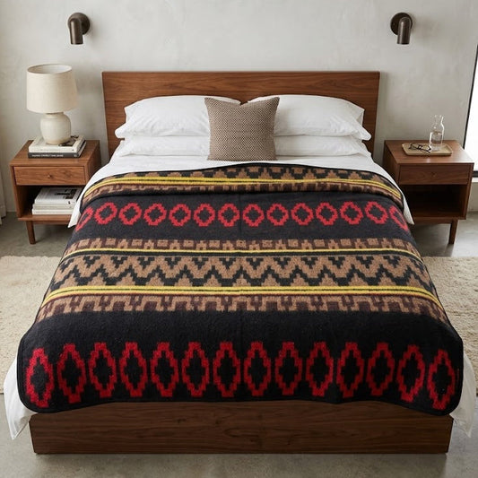 Crimson Ultra-soft Mexican Blanket