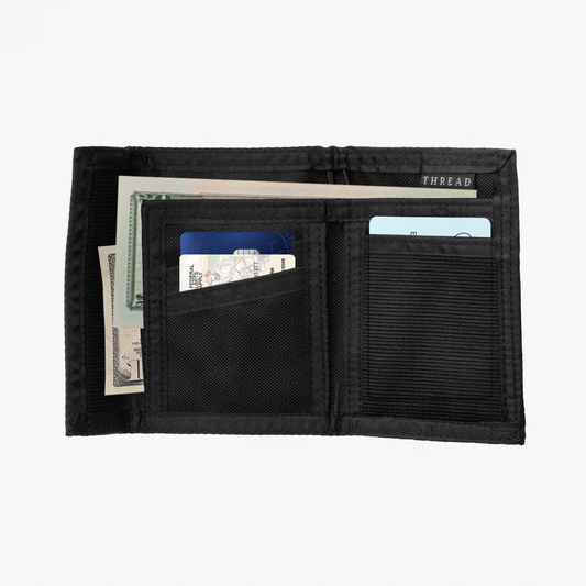 Black - Velcro Bifold Wallet