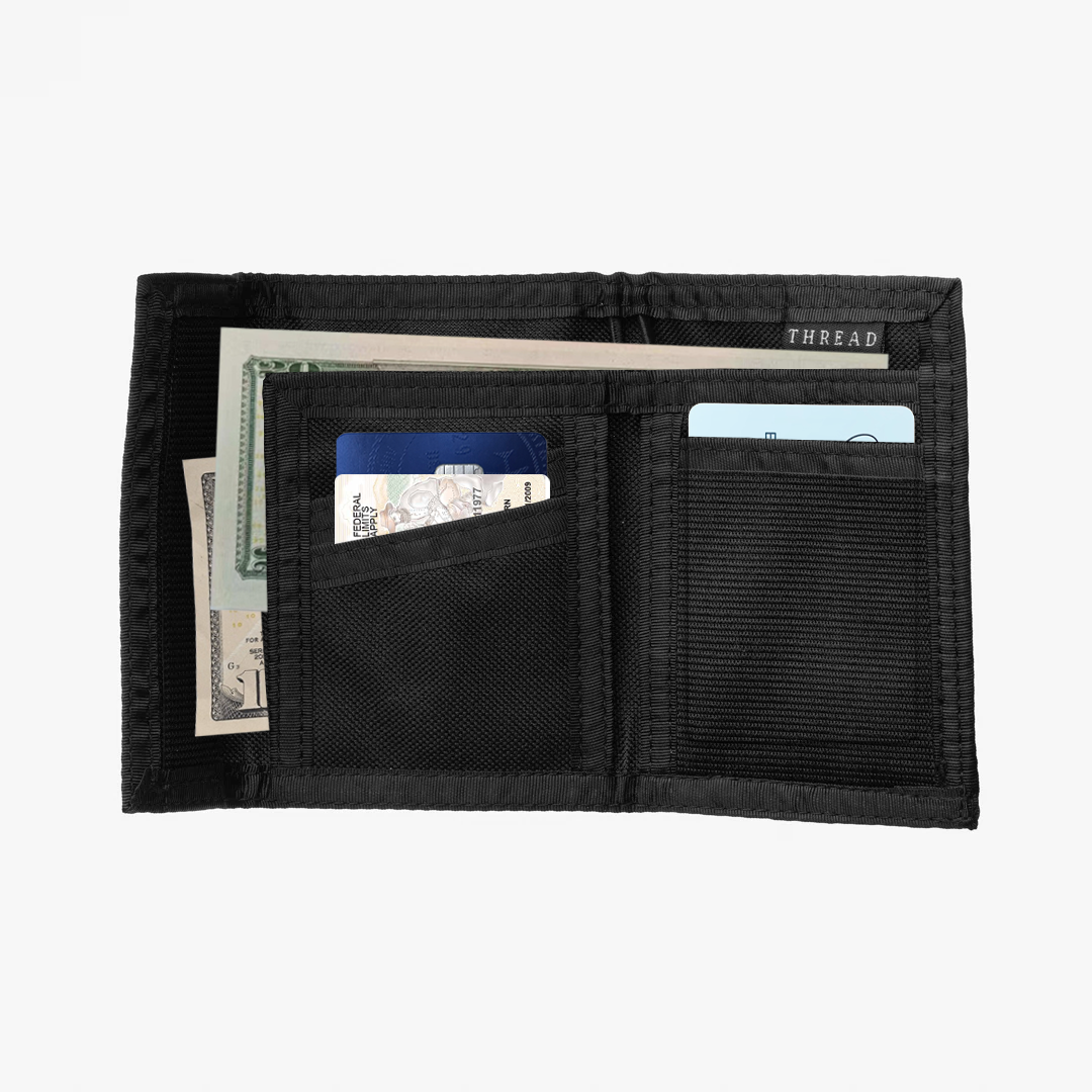 Jupiter Black - Velcro Bifold Wallet