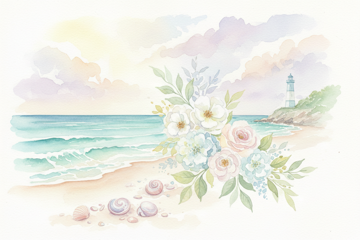 Watercolor Summer Scene