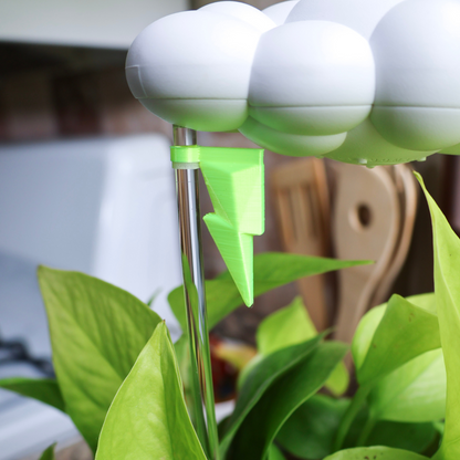 Original Dripping Rain Cloud with Neon Lightning Bolt Charm