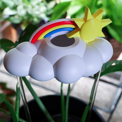Original Dripping Rain Cloud with Sun and Rainbow Charms
