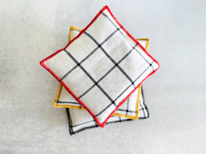 Windowpane Linen Lavender Sachets, set of two