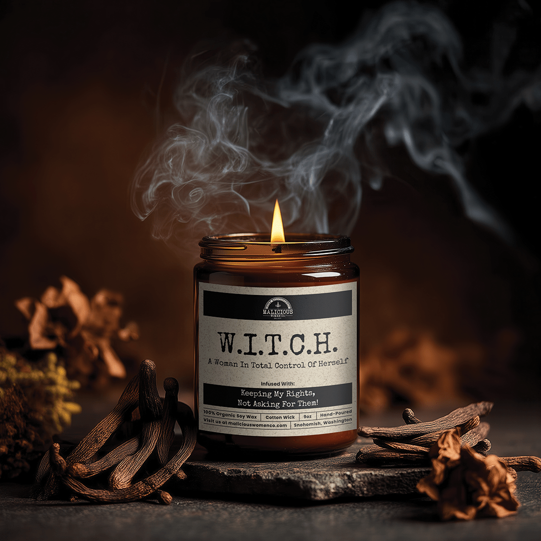 W.I.T.C.H  9oz Witch Candle Malicious Women Co