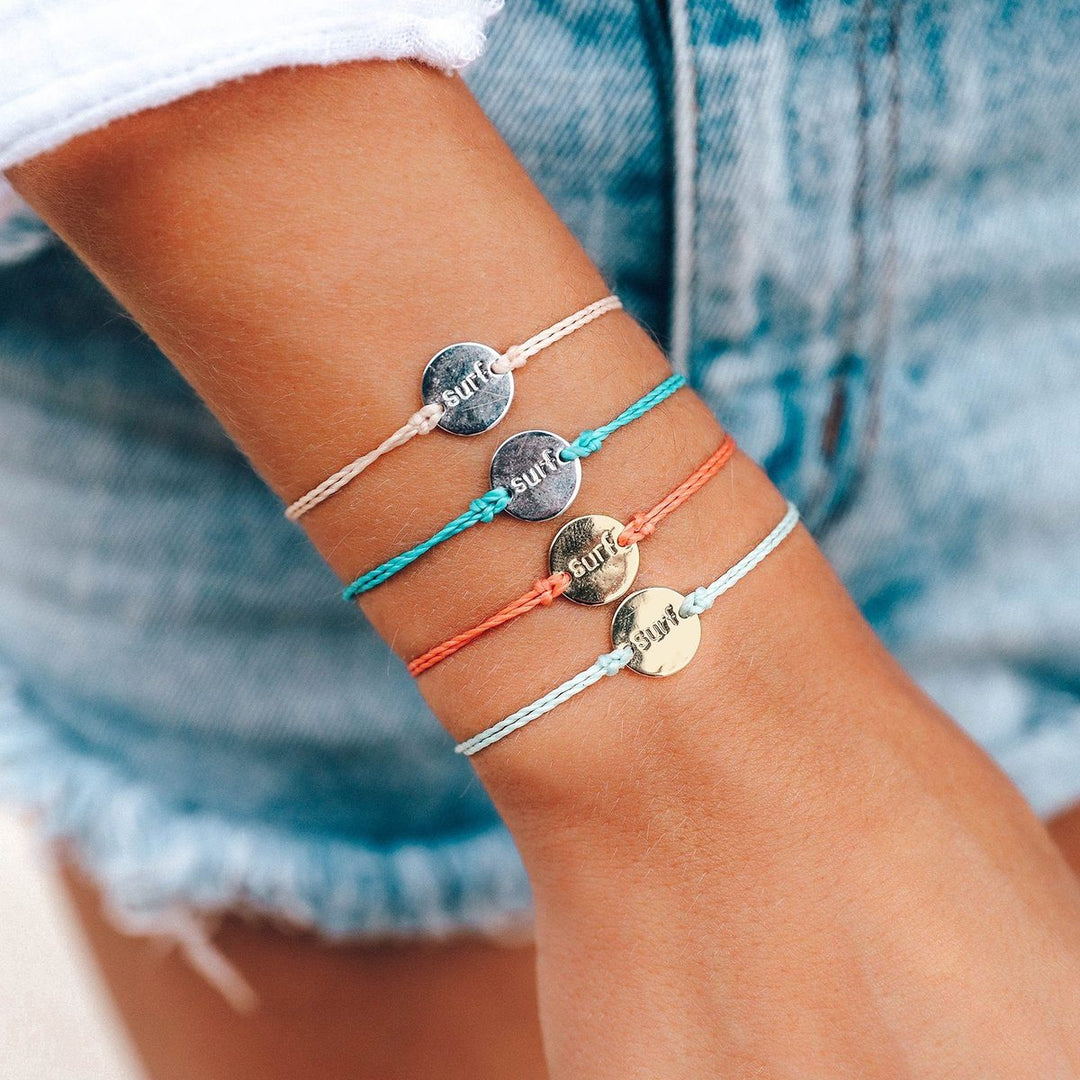 Pura Vida Wave/Surf Coin Charm Bracelet